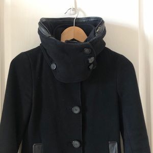 Black wool and leather Mackage size XXS